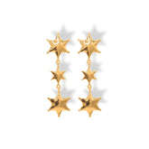 Aretes largos con estrellas de sheriff
vista frontal